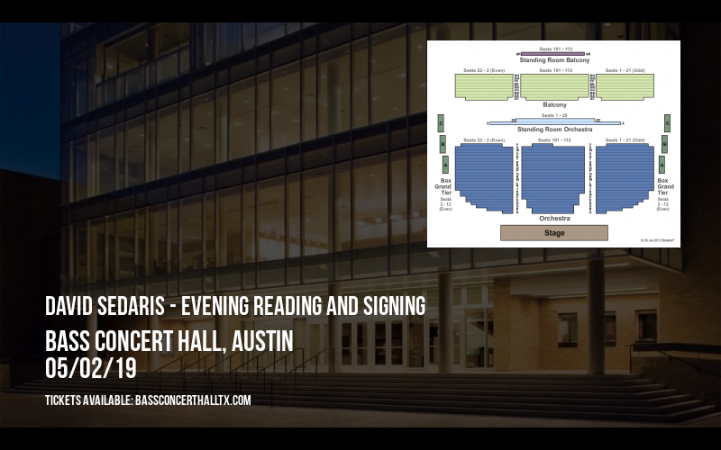 David Sedaris - Evening Reading and Signing at Bass Concert Hall tickets David Sedaris - Evening Reading and Signing at Bass Concert Hall