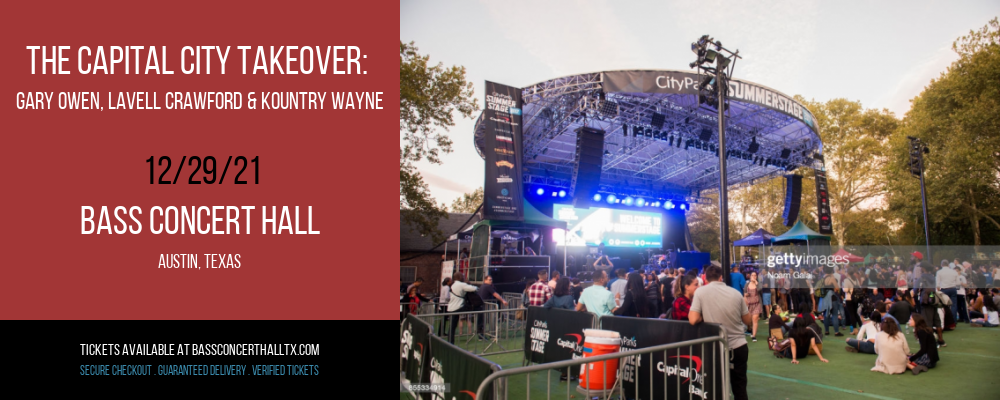 The Capital City Takeover: Gary Owen, Lavell Crawford & Kountry Wayne at Bass Concert Hall tickets The Capital City Takeover: Gary Owen, Lavell Crawford & Kountry Wayne at Bass Concert Hall