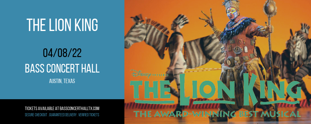 The Lion King at Bass Concert Hall tickets The Lion King at Bass Concert Hall