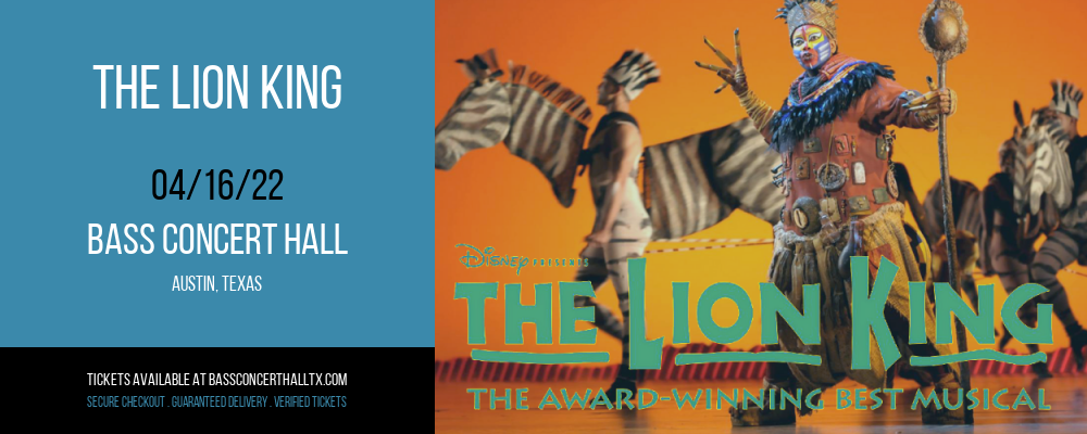 The Lion King at Bass Concert Hall tickets The Lion King at Bass Concert Hall