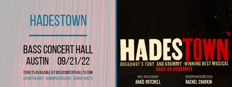 Hadestown at Bass Concert Hall tickets Hadestown at Bass Concert Hall