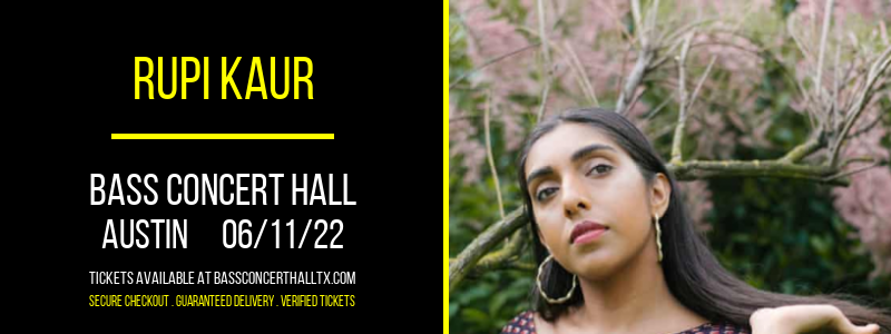 Rupi Kaur at Bass Concert Hall tickets Rupi Kaur at Bass Concert Hall