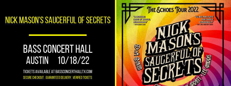 Nick Mason's Saucerful of Secrets at Bass Concert Hall