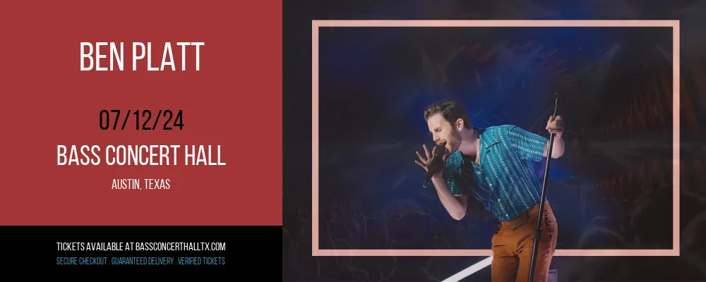 Ben Platt at Bass Concert Hall